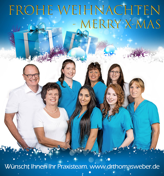 Zahnarztpraxis Dr. Weber in Weinsberg wünscht frohe Weihnachten